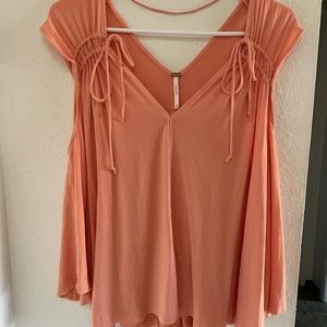 Free people medium peach orange babydoll top